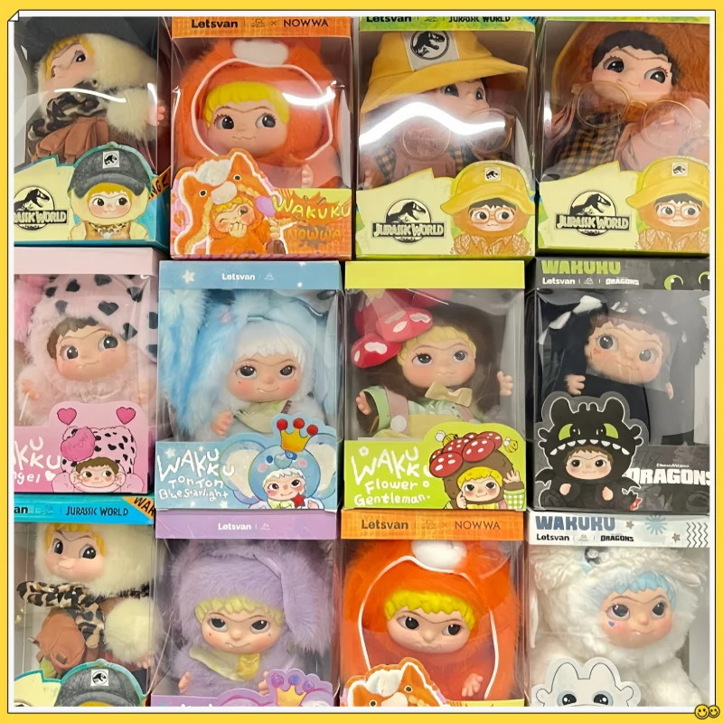 100% Genuine Wakuku Complete Series Hanging Card Cool Leopard Cool King Rebellious Hanging Card Vinyl Face Doll Cute Hanging Ba