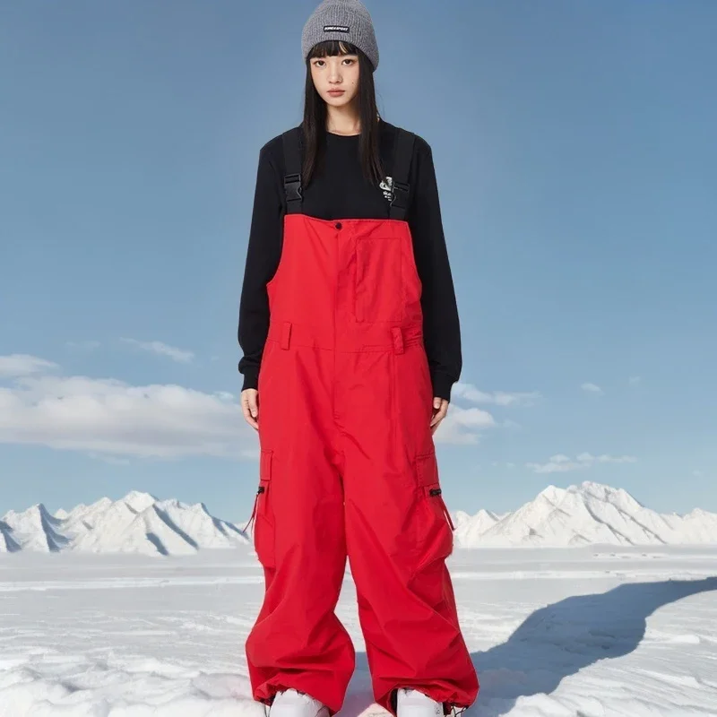 

Winter Warm Windproof Skiing Pants Man Snowboard Clothing Woman New Snow Cargo Pants Loose Hip-hop Overalls Alpine Sport Trouser