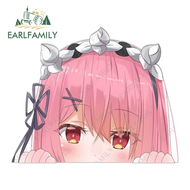 EARLFAMILY 13cm x 10,5 cm para ReZero Ram Peek pegatina impermeable para coche vinilo revestimiento para coche pegatina tabla de surf portátil Graffiti a prueba de arañazos