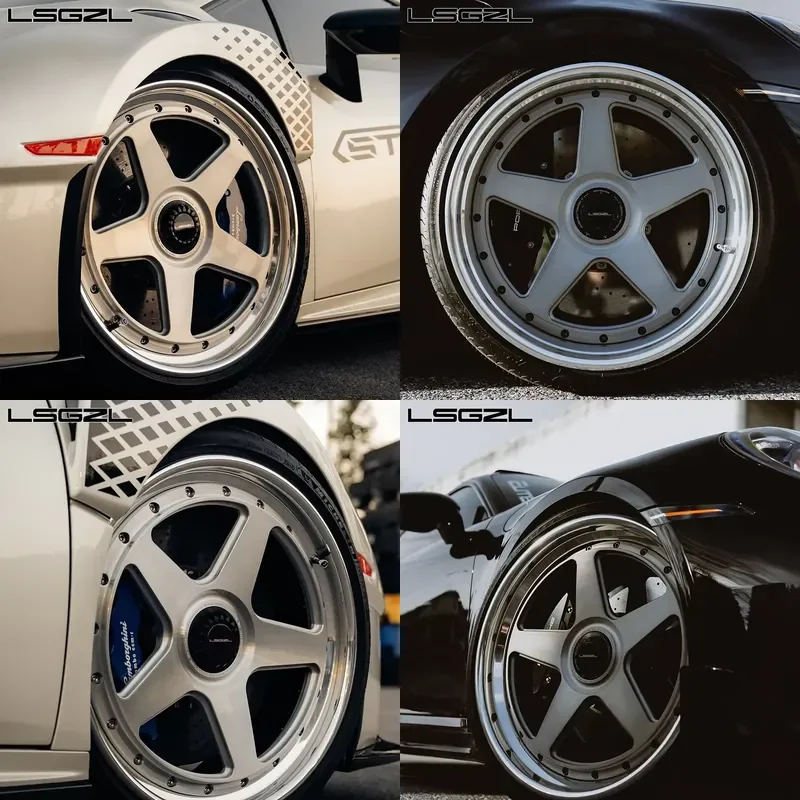 Roda Forjada Personalizada de 18, 20, 21, 22 Polegadas com Borda Polida 5x114.3 5x112 5x130 6x139.7 Jante para SF90 Corvette C8