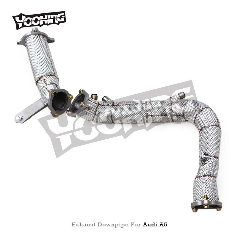 YD Stainless Steel Exhaust Pipe For Audi A5 2.0T 8W 2021-2023 Free Flow Exhaust Downpipe With OPF Car Exhaust System