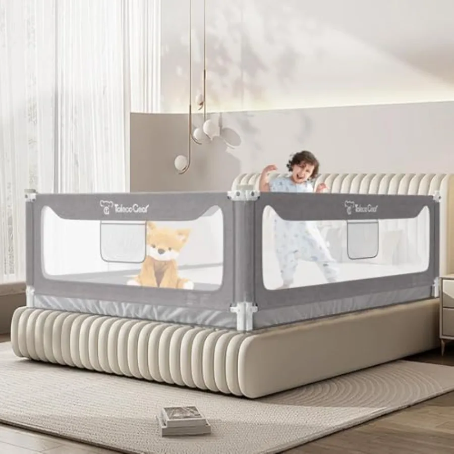 Bed Rail Toddlers Stable Protective Bed Rails Baby Bedrail Guard for Twin Full Queen and King Size Bed Piece