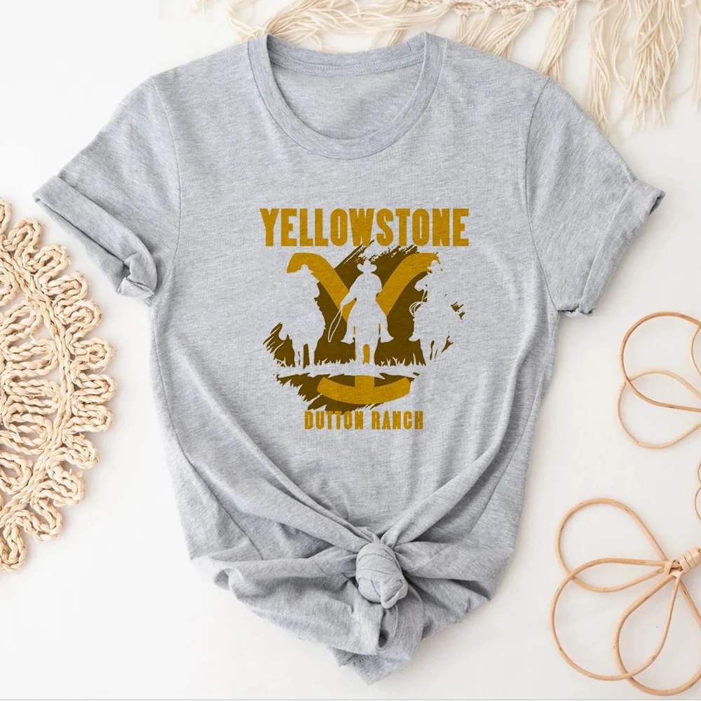 Yellowstone top women quick dry designer comic Tee female harajuku streetwear 2000s clothing