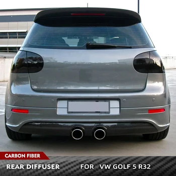 Karbon Fiber/FRP Araba Arka Tampon Difüzör Spoiler Dudak Volkswagen VW Golf için MK5 R32 Taban Hatchback 2-Door 2006 - 2008