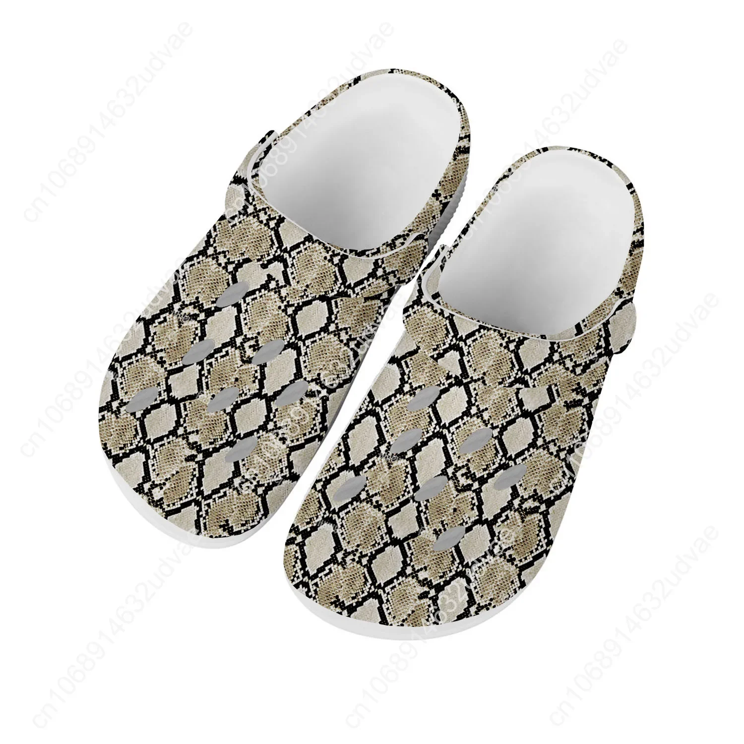 뱀 무늬 샌들 남녀 청소년 패션 워터 슈즈 고품질 정원 통기성 편안한 비치 맞춤 슬리퍼
