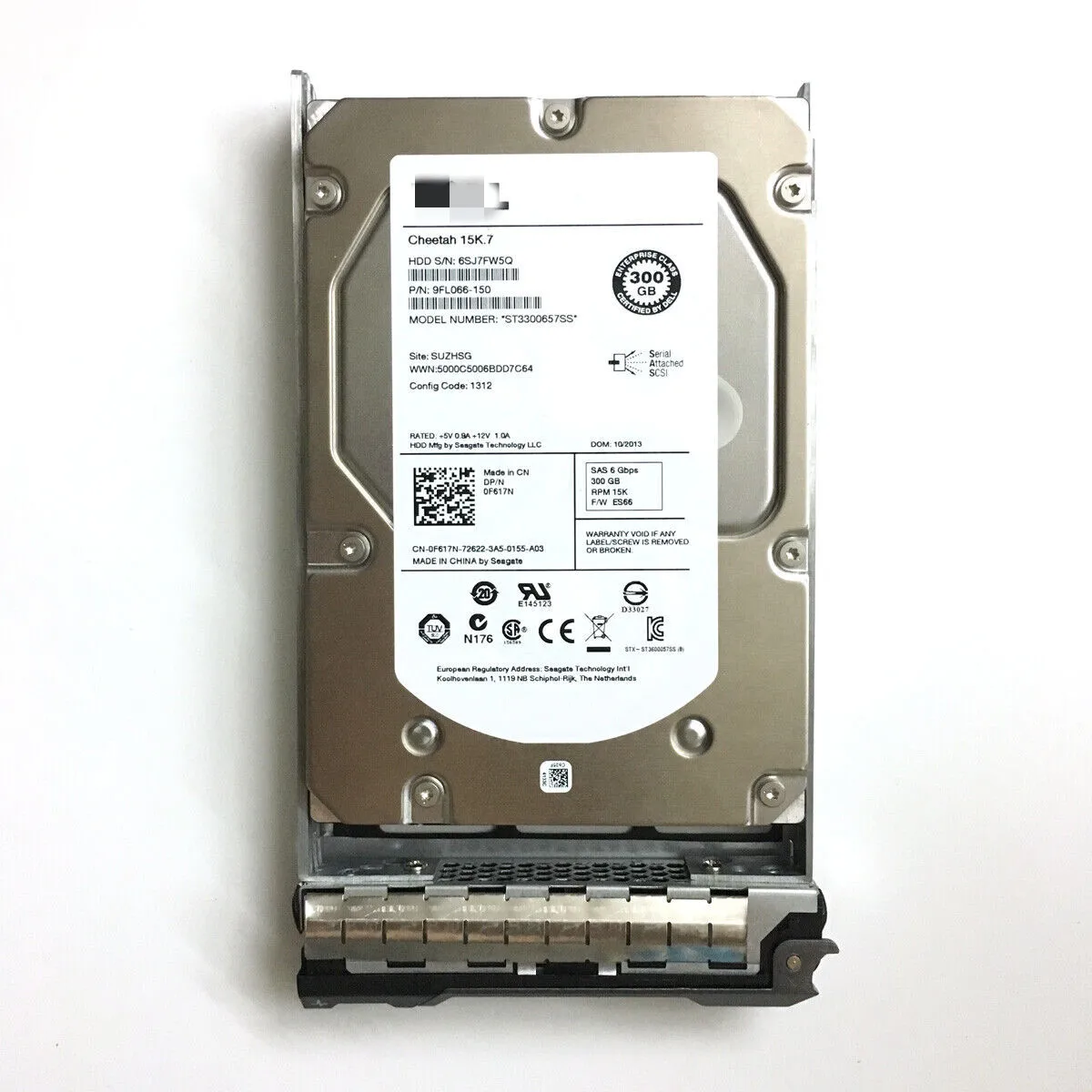 

For F617N 0F617N ST3300657SS 300GB 15K 6G 3.5 SAS HDD HARD DRIVE With TRAY