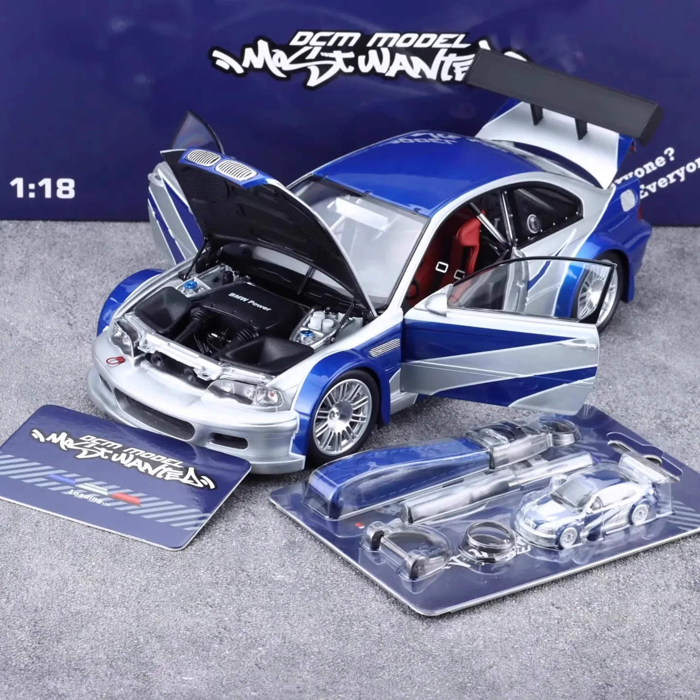 1:18 DCM BMW M3 GTR E46 Car Model Alloy Diecast Model Need for