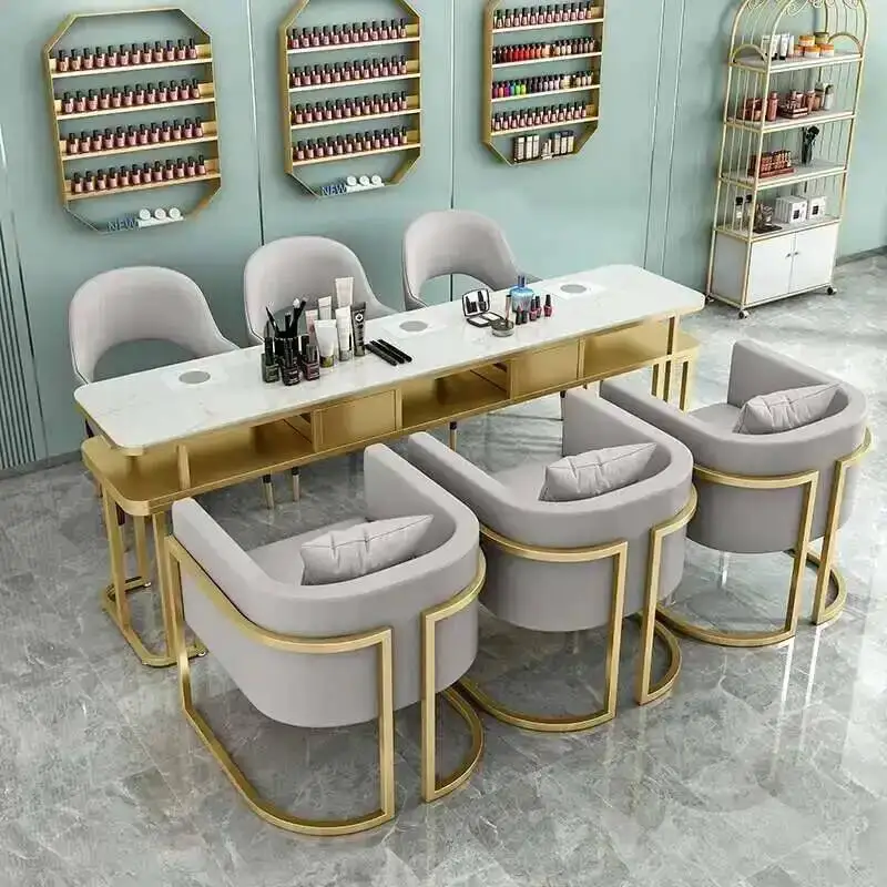 

Modern Luxury Nail Table Dressing Aesthetic Professional Manicure Table Beauty Salon Tavolo Manicure Salon Furniture LJ50MT