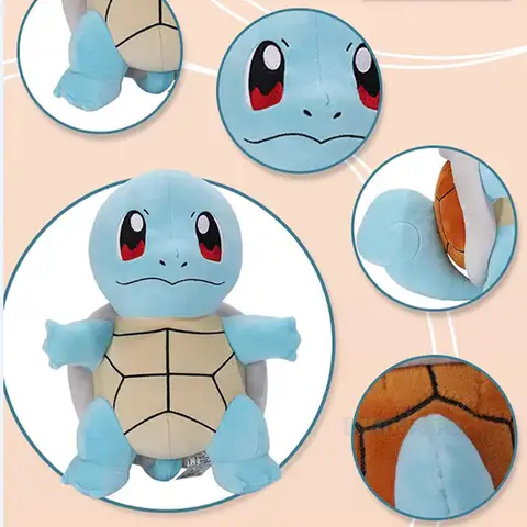 원래 20cm Squirtle 포켓몬 키즈 선물 새로운 블루 디자인 어린이를위한 게임 인형 장난감으로 더 복원