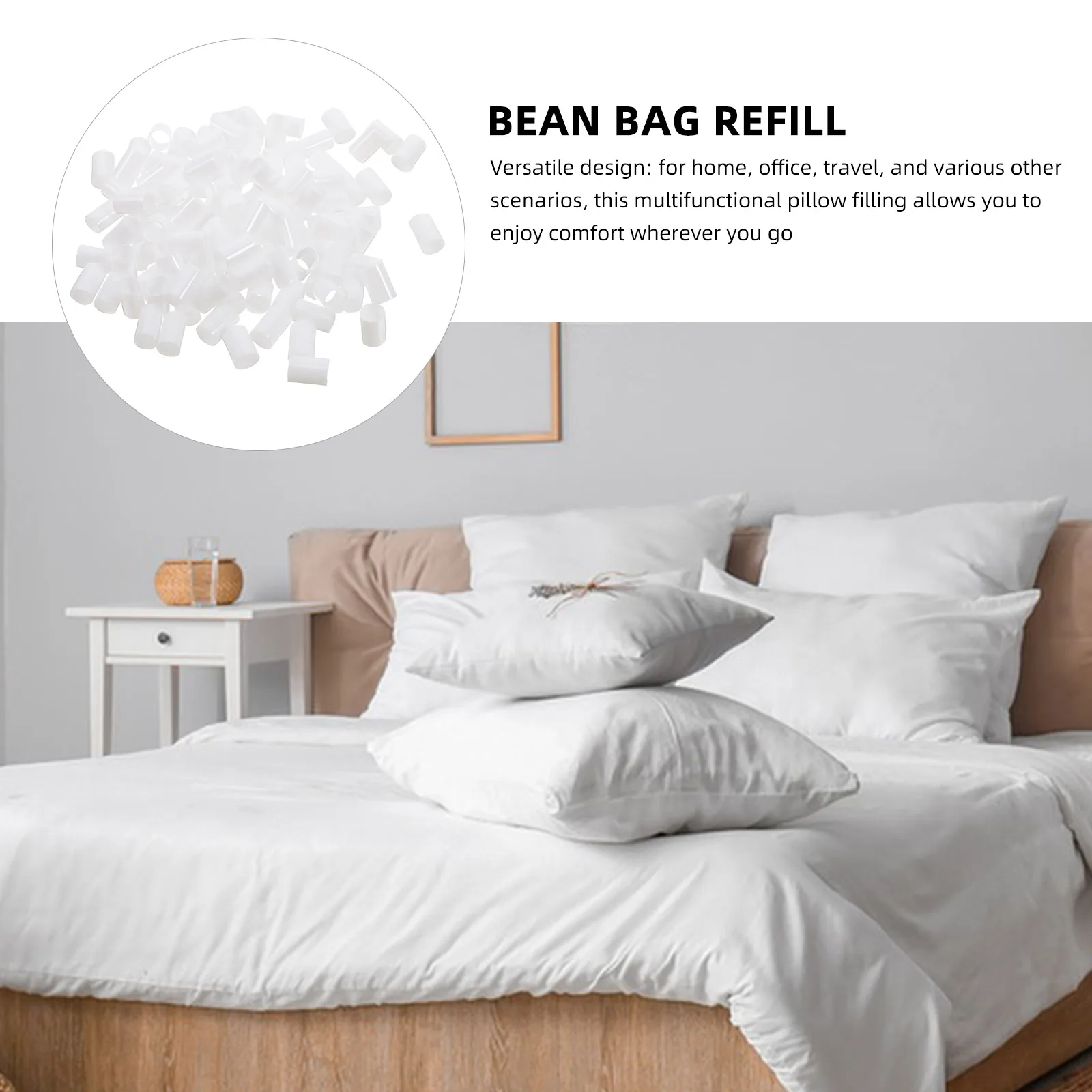 

500G Pe Pipes Pillow Stuffing Soft Comfortable Supportive Elastic Breathable Travel Home Office Fiber Fill Couch Cushion