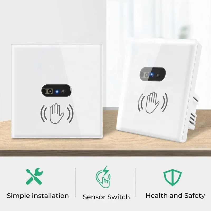 EU UK US Touchless hand wave smart switch Non-Touch IR Sensing wall switch Hand Scan Smart Switch for light