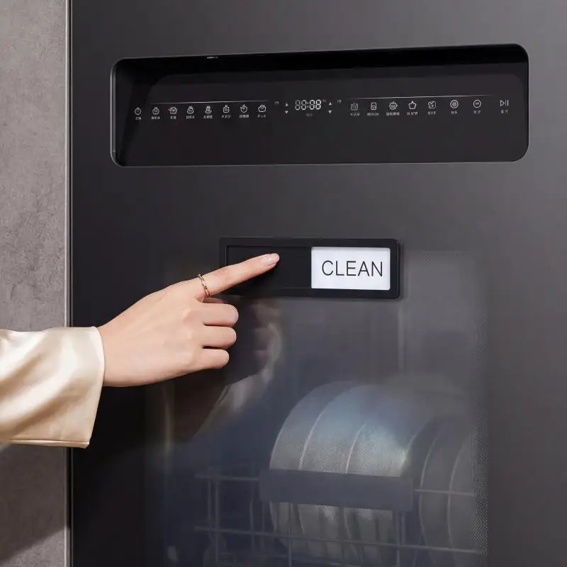 Dishwasher Magnet Clean Dirty Sign Stainless Steel Black White Non Scratch