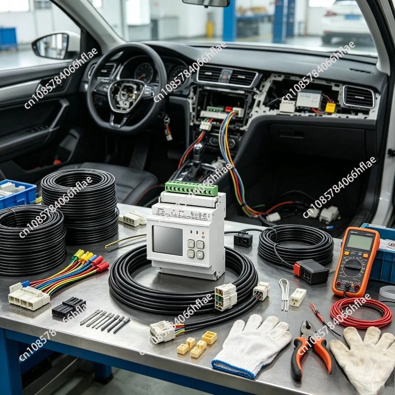 Automotive Wiring Harness Assembly Kit, 10 E14 Meters Wire & 50 Sets CT50 Wiring Harness for Vehicle Modification