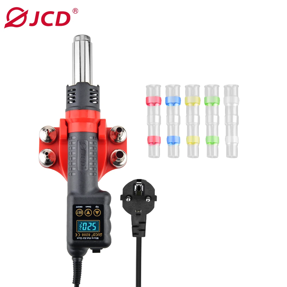 

JCD 8208 Micro Hot Air Gun 750W Soldering Welding Rework Station LCD Digital Display All-in-one Heat gun BGA Solder Tools Set