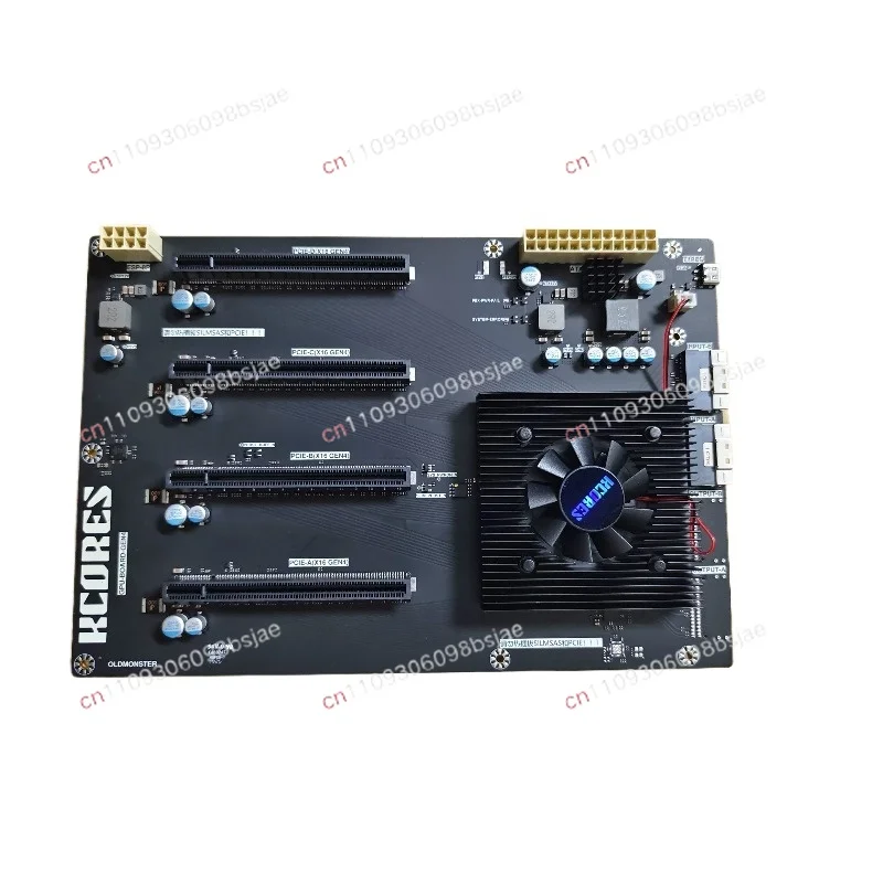 PCIe4.0 expansion baseplate four card GPU dual card slot spacing PEX88080/PEX88096 core