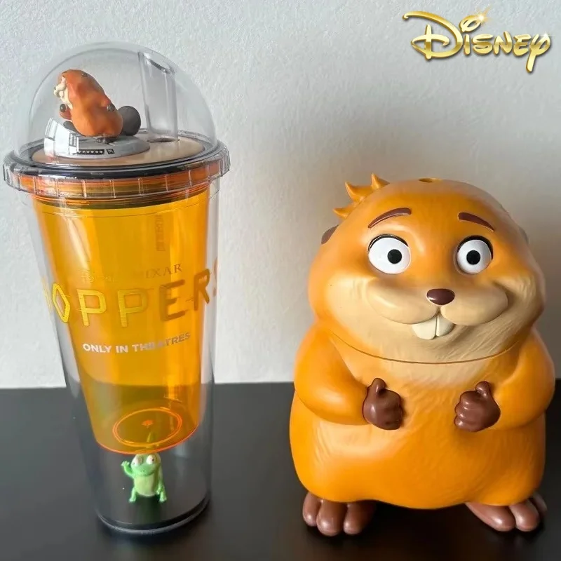 Disney Pixar Hoppers Beaver Transformation Plan Surrounding Meibao Shaped Cup Lizard Tom Doll Cup Regalo de Cumpleaños