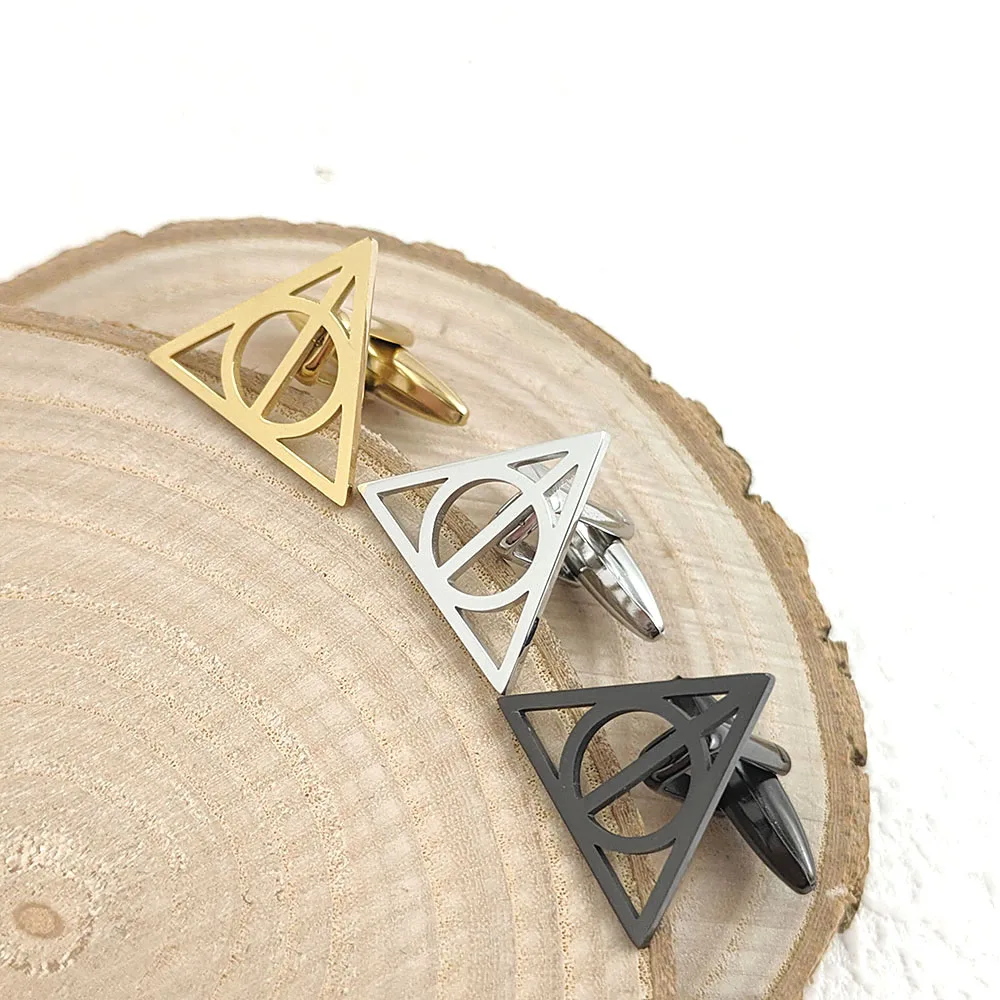 Vintage Valknut Triangles Cufflinks Men's Stainless Steel Norse Mythology Odin Viking Sign Cufflinks Amulet Jewelry