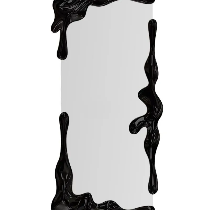 French floor-to-ceiling full-length mirror Internet celebrity full-length mirror Irregular light luxury, art fitting mirror