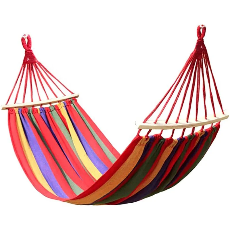 

Garden Camping Outdoor Portable Hammock Thickened And Widened For Travel Beach Balcony Rope Hammock