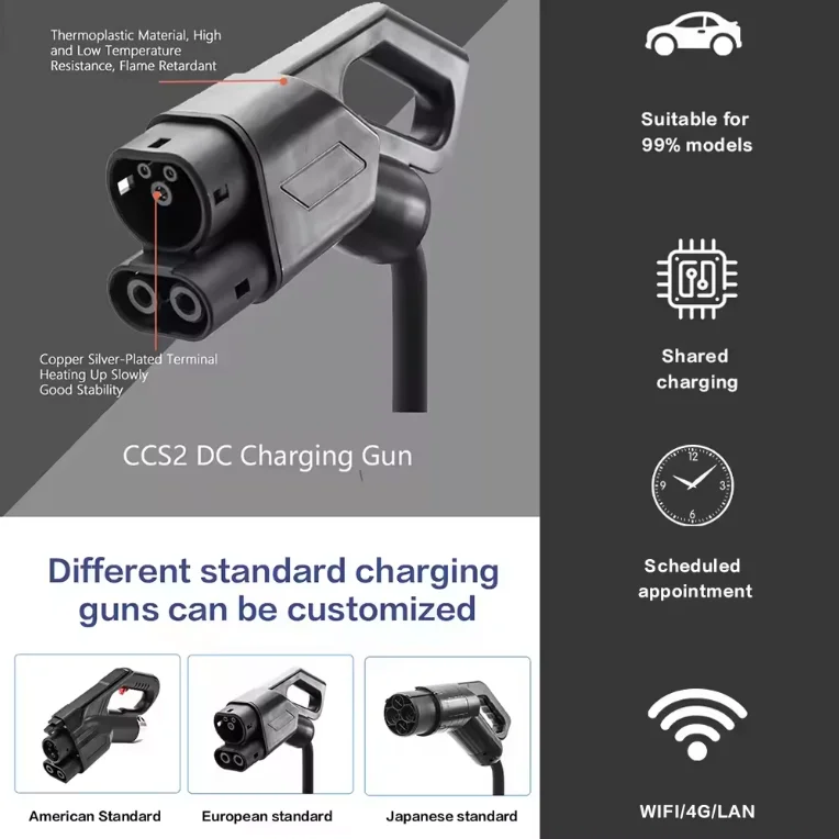 TARY TYPE2 Wallbox 380V 7kw Electric Vehicle Car Fast Charging DC EV Charging Station