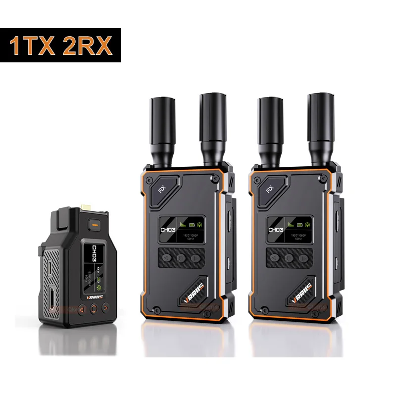 VRRIIS Draadloze HDMI Extender Video Zender Ontvanger voor DJI Pocket 3 Draadloze Video Transmissie 500m Camera UVC Opname