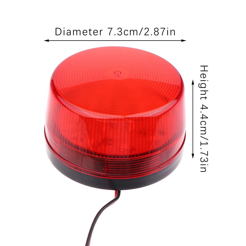 Red Strobe Warning Light 12v Flashing Beacon Led Indicator Lamp For Security System Security Engineering Warning Light