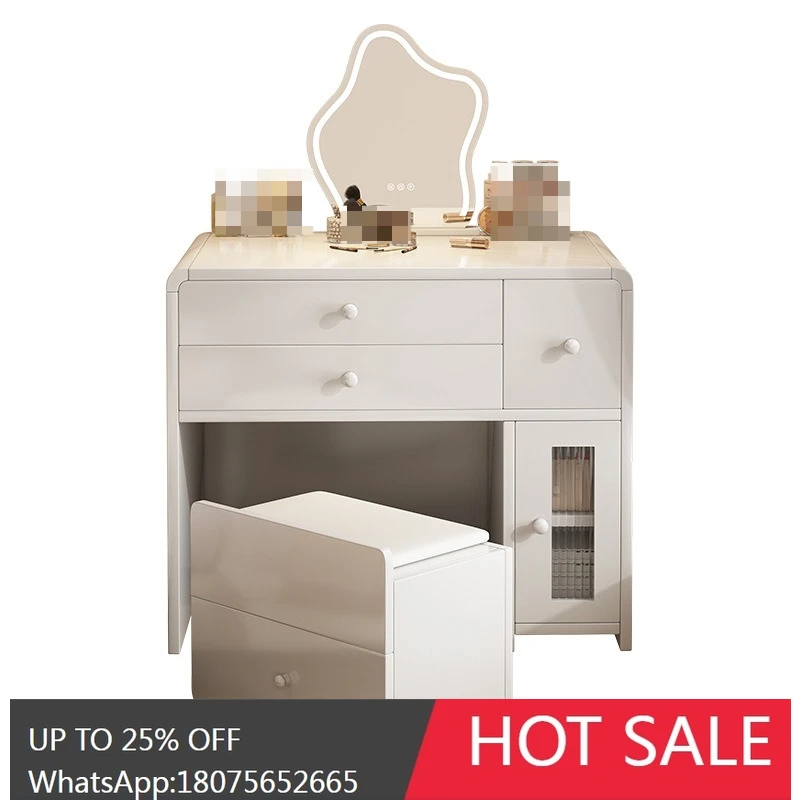 

HLZ Solid Wood Dressing Table Bedroom Small Makeup Table New Light Luxury Dressing Simple Modern Makeup Table