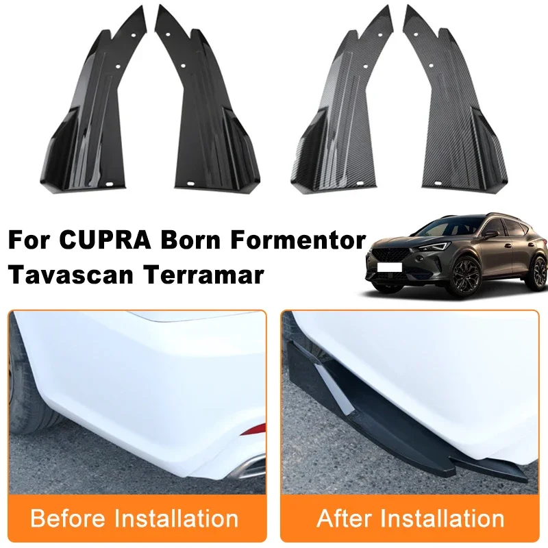 

Car Rear Bumper Spoiler Lip Diffuser Side Skirt Splitter Wrap Angle Anti-Crash For CUPRA Born Formentor Tavascan Terramar