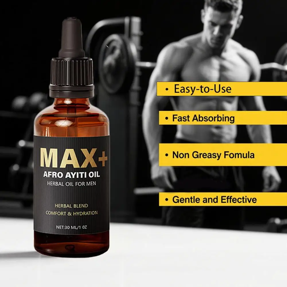 30 مللي زيت أيتي الأفريقي للرجال زيت أساسي للتدليك نمو كبير سماكة زيادة زيت طبيعي رعاية الرجال