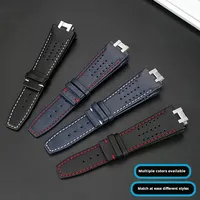 Stainless steel convex end strap For Maurice Lacroix AIKON AI6038 AI6008 AI6007 AI6058 quick release Cowhide leather watch band