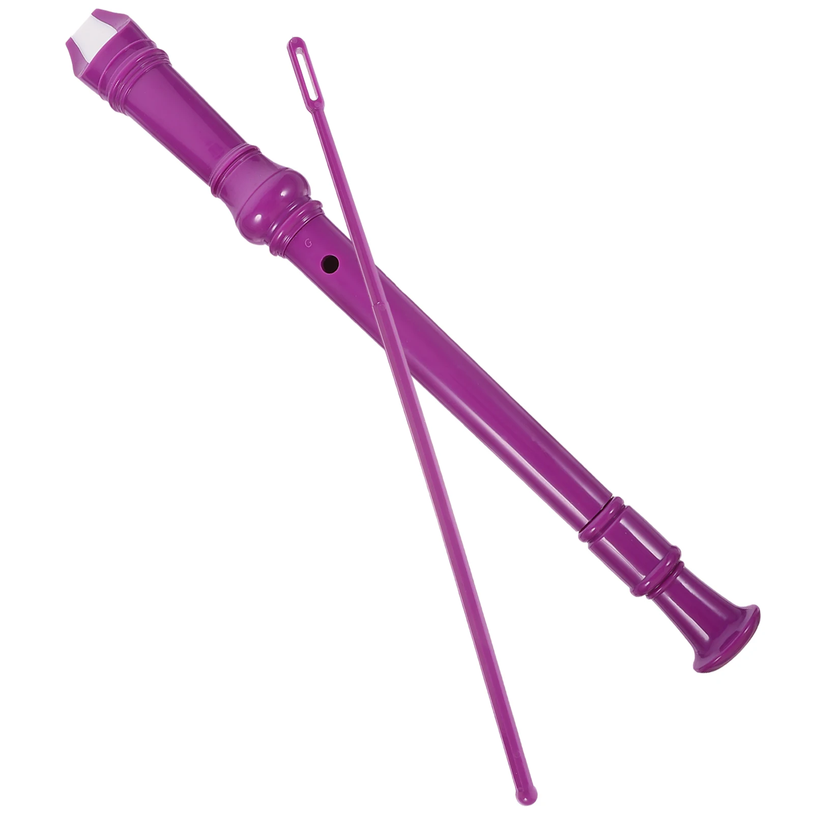

1Set Recorder Flute 8 Hole Soprano ABS Instrument Easy to Carry Includes Cleaning Rod for Beginners Teens Soprano Recorder