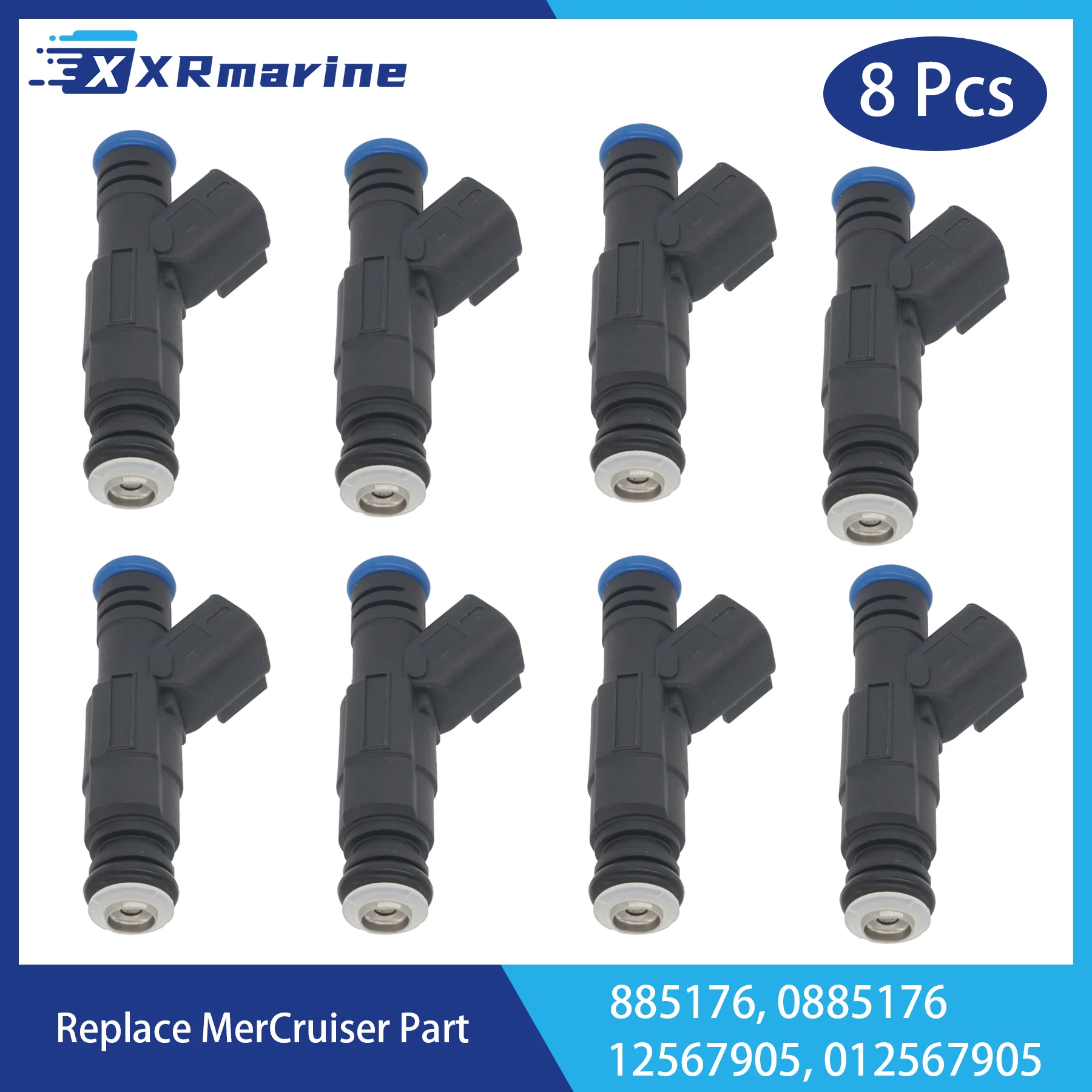 

12567905 885176 Fits for MerCruiser 4.3L 5.0L 5.7L 6.2L 350 Mag MPI Engine Fuel Injector Nozzle Unit Bosch 0280158165 0280156081