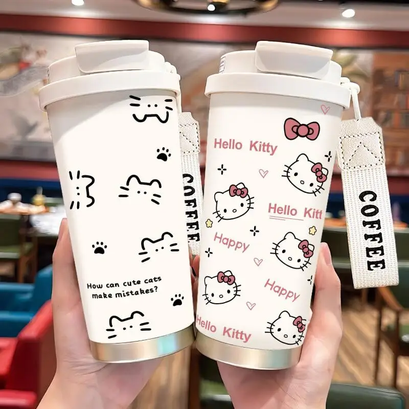 25Styles Cute Winter Thermos Cuplarge Capacity Cartoon Kawaii Stainless Steel Thermos Creative Anime Movie Portable WatercupGift