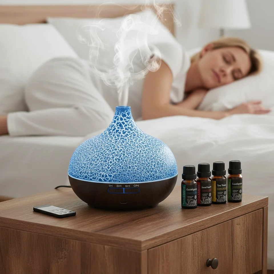 

Ультразвуковой увлажнитель для ароматерапии 550 мл, цвет трещин, автоматическое отключение, тихая работа