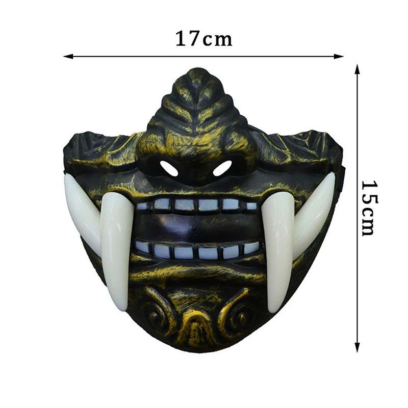 Offre spéciale japonais samouraï Oni démon masque Halloween démon samouraï Cosplay horreur Prajna tueur masques accessoires de déguisement de fête