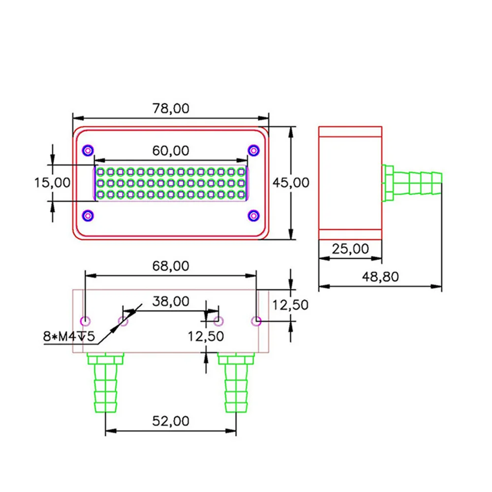 135W chłodzona wodą lampa utwardzająca Uv Led 60*15mm lampa utwardzająca atrament UV Epson DX5/DX7, TX800/XP600 dysza lampa LED UV