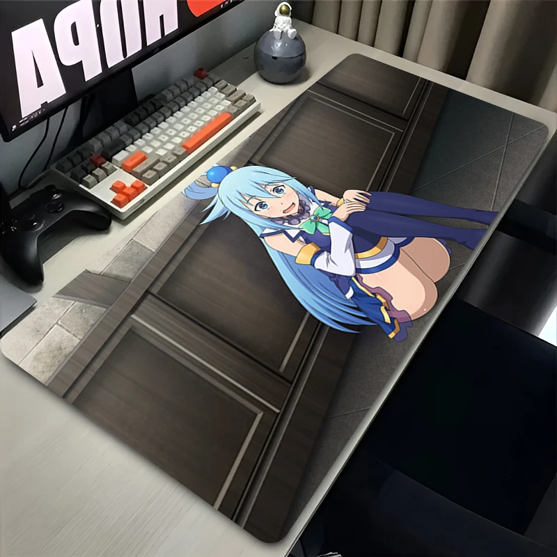 Mouse Pad G-God Blessing on This Wonderful World Gamer Keyboard Mat Gaming Desk Protector Laptops Large Mousepad Cartoon Deskmat