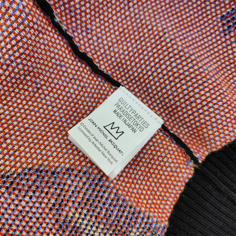 WACKO MARIA Men's Women's Cotton Vintage Hip Hop Graffiti Crew neck Sweater Winter High-end Casual Pullover Knitwear