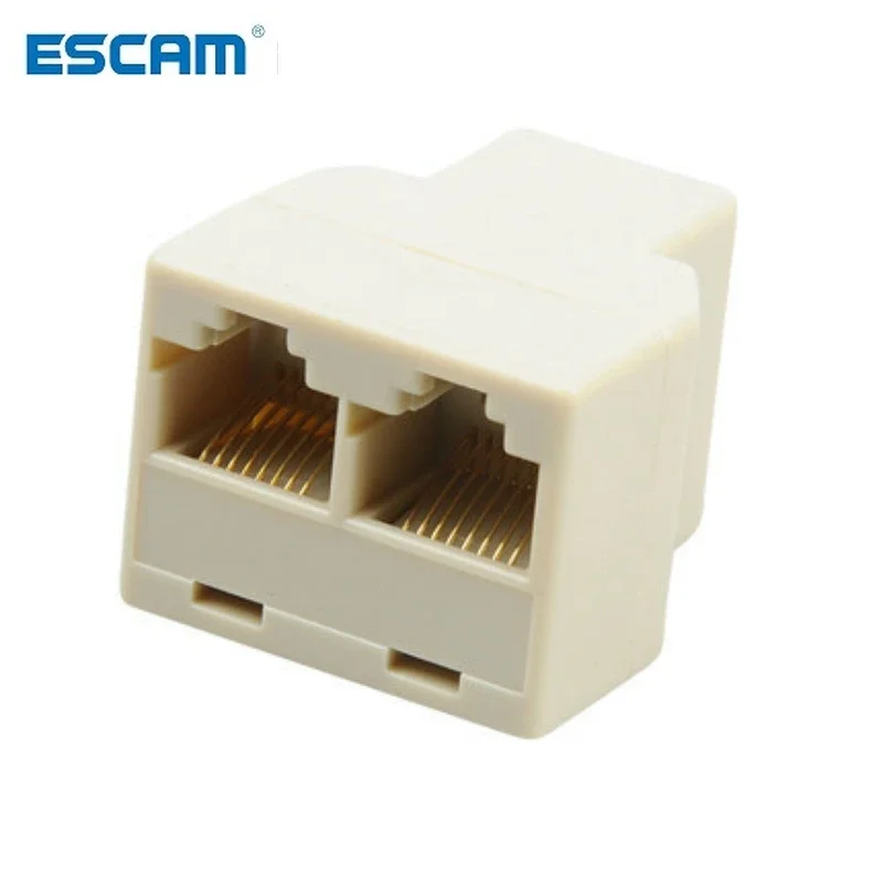 

ESCAM 3 шт. 1-2-контактный сетевой кабель LAN Ethernet RJ45 гнездовой разветвитель адаптер