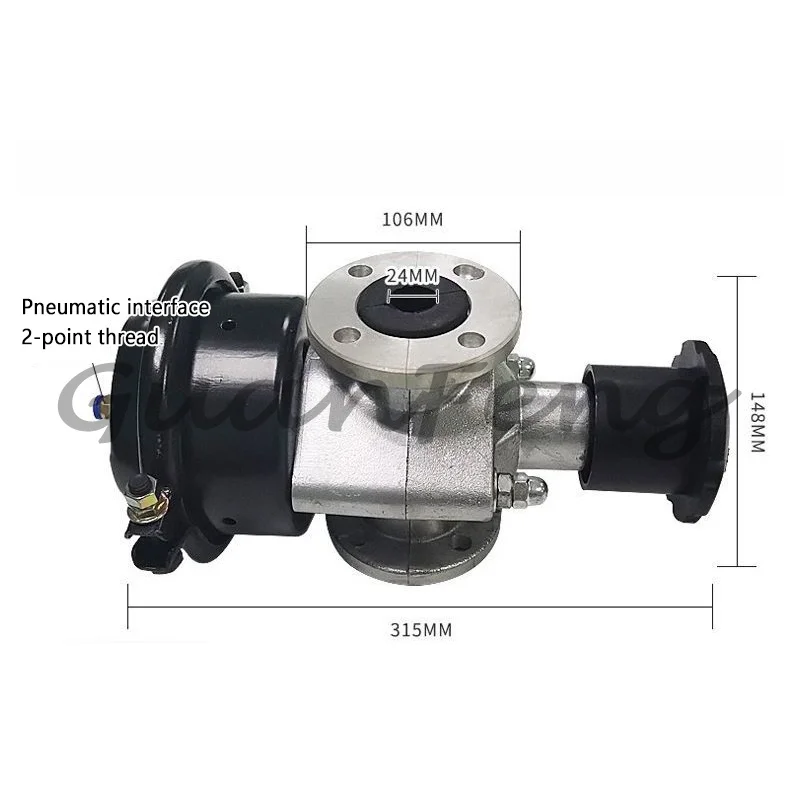 Mobile sandblasting machine pneumatic abrasive control valve, sand control valve