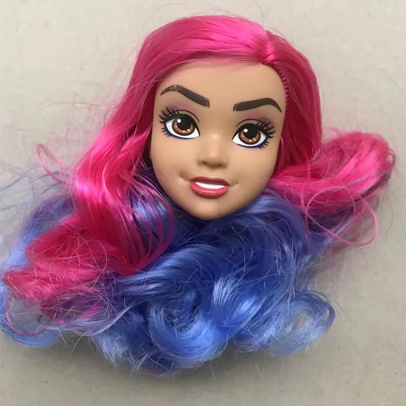 Original Rare Face Princess Girl Doll Head Belle Elsa Anna Mermaid Tiana Doll Parts Girl Collection Gift Toys Doll Accessories