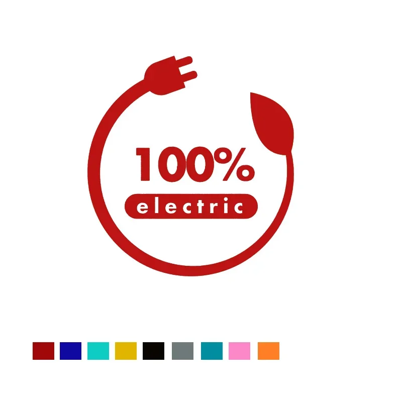 Car sticker 100% electriic car sticker PVC Waterproof sunscreen 15CM