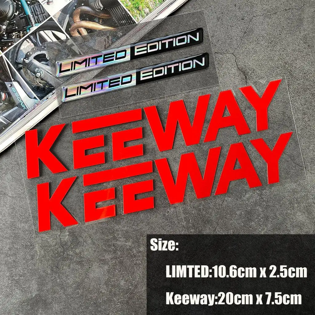 Motorcycle body sticker set for Keeway models limited edition 3D epoxy gel stickers, Keeway logo, PVC decals. view 4