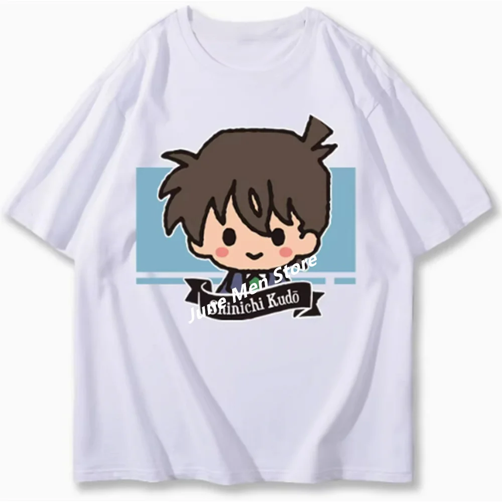 (Uniqlo) Detective Conan Cute Head Kudo Shinichi Printed Cotton Round Neck Short Sleeve T-Shirt Trend Fashion For Men And Women