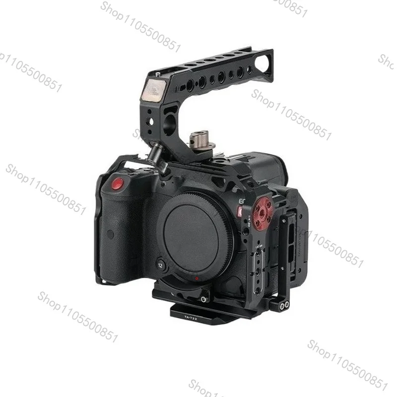 For Canon R5C Camera Cage Full Metal, Top Handle Extension with Cold Shoe Mounts,  for Video Rig Accessories