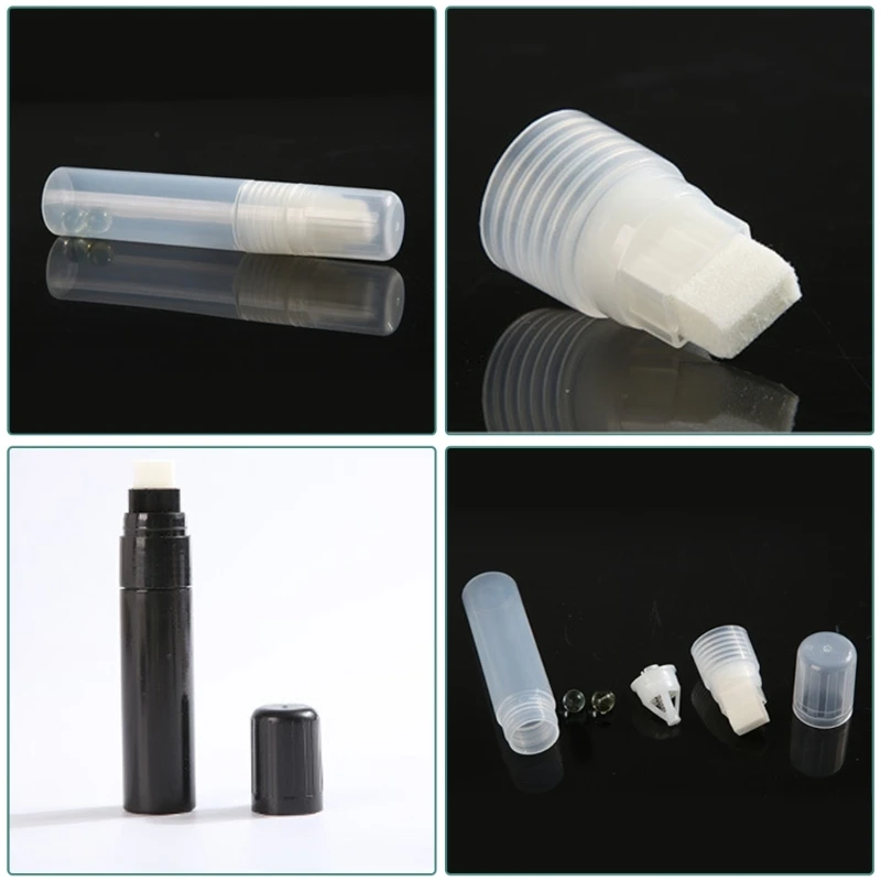 K1AA 2 шт. многоразовые маркеры для акриловой краски, 15 мм, пустые акриловые маркеры с плоской головкой, заполняемая ручка для