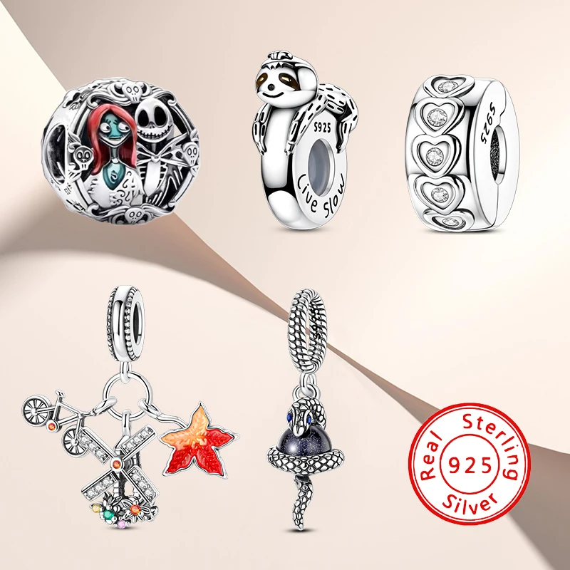 قلادة خرز عصرية من الفضة الإسترليني عيار 925 مناسبة لهدايا مجوهرات نسائية على شكل عظمة الثعبان