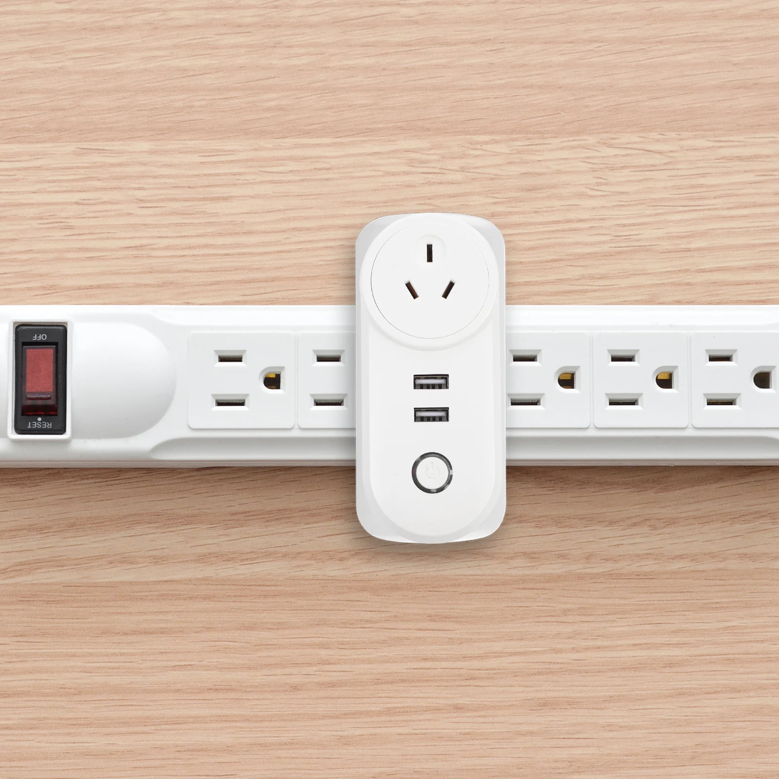 

1Pcs Mini WiFi Outlet Au Plug Home Socket with Dual USB Ports Voice Control Wireless Socket