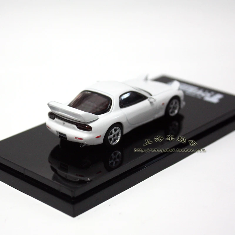 Diecast 1:64 Scale HobbyJapan Mazda RX7 Initial D Alloy Car Model Collectible Toy Gift Souvenir Display Ornament