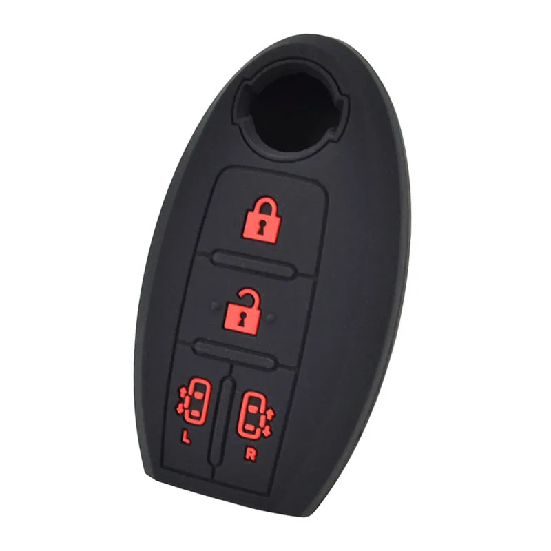 Silicone Car Key Case For Nissan Quest Elgrand NV200 Evalia Serena MPV Cover Keyless Remote Fob Shell